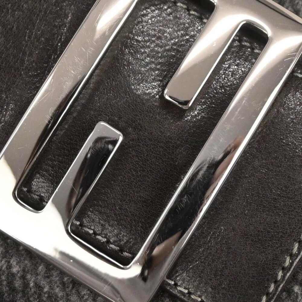 Fendi Gray Wool Zucca Baguette Handbag - Picture 3 of 10